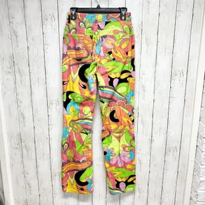 Jaded London Pants Women Size W26 Psychedelic Boyfriend Jeans Multicolor Retro‎ thumbnail 7