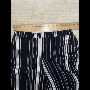 Mario‎ Serrani Black White Striped Wide Leg Pant Size 4 thumbnail 2