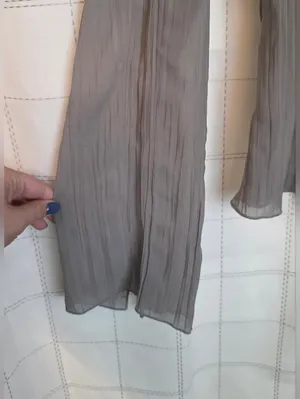 Divided Crinkle Semi Sheer Top thumbnail 5