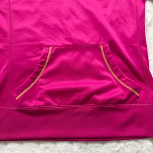 Reebok Women's Pink Neon Trim Hoodie Athletic Sweatshirt Size M‎ thumbnail 4