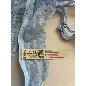 Free People Intimately Light Blue Floral Lace‎ Bralette Double Strap Size S thumbnail 6