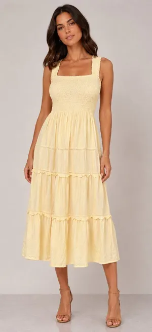 Harni Rumi Sleeveless Tiered Nap Style Maxi Dress Size 8 thumbnail 1