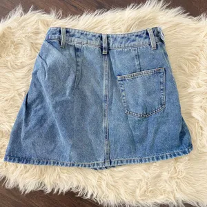 NWT Commense Asymmetric Pleated Denim Mini Skirt S thumbnail 5