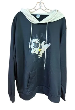 Pug Unisex Hooded Shirt Sz XXL NWOT thumbnail 1
