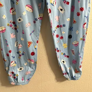 Womens Light Blue Game Night Joggers With Pockets thumbnail 3