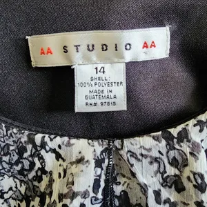 AA Studio Womens BohoChic‎ Blue Black Snakeskin Ruffle Tie Waist Dress, 14 thumbnail 2