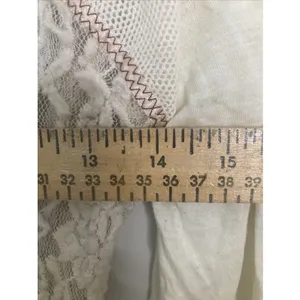 Gimmicks by BKE Y2K Buckle Womens Top Sheer Lace Front Back Beaded Embroider Size L thumbnail 12
