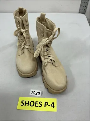 Womans Mix No 6 Jenson Lace Up Platform Ankle Combat Boots 7 M Tan thumbnail 2