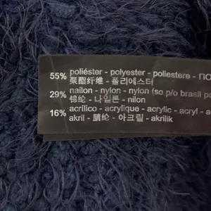 Zara Knit Womens Medium Open Front Cardigan‎ Sweater Fuzzy Blue Oversized thumbnail 6