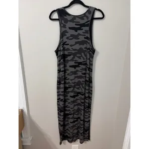 Peyton Jensen Evereve Camo Sleeveless Maxi Tank Dress Grey Black XL NEW Tags thumbnail 10