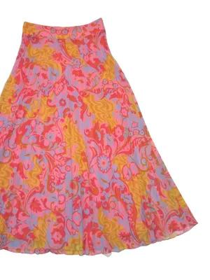 Sézane NWT Dune in Wonderland Print Pleated Chiffon A-line Midi Skirt 36 / US 4 thumbnail 6