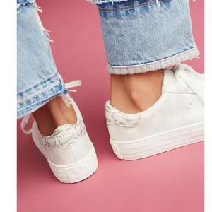 No Name Women's Arcade Metallic Lace Up Sneakers White Silver Size 9 / 40 thumbnail 4