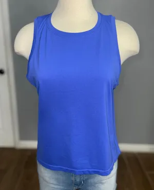 Fabletics Feather Tech+ Muscle Tank, Sapphire Sky, M thumbnail 1