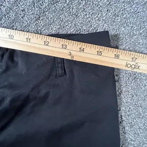 Zara Wide Leg Pants Womens Size M Black Cropped Cotton Blend‎ Trousers Mid Rise thumbnail 6