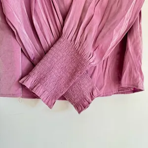 SCARLET DARKNESS Women Renaissance Retro Shirt Lantern Sleeves Top Size L Purple thumbnail 3