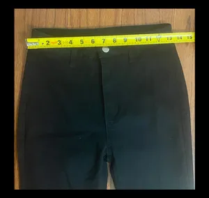 Black high rise rugged jeans- Size Small -Tall. gently warn& are in excellent condition. measurements approximately 13” waste x 44” long x 10” rise. Non smoking home. priced to sell at as is condition. Don’t like my price, make reasonable offer! And thank you for checking my closet. thumbnail 9