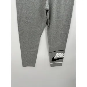 Nike Gray Future Logo Cropped Mid Rise‎ Leggings Cotton BV3989-063 Womens Size S thumbnail 3