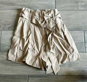 Dynamite almond tan milanda paper bag waist shorts thumbnail 1