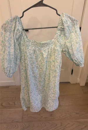 Billabong babydoll flower blue dress thumbnail 1