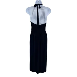 SheBird Harper Black Halter Dress 3 S/M Lined Shaper Bra Travel Lounge Resort thumbnail 3