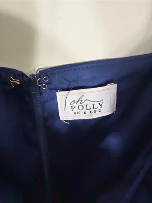 Oh Polly Upgrade You Navy Blue Satin Corset Mini Dress Size 2 thumbnail 4