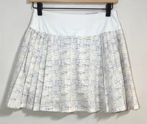 NWT‎ Calia 14" Side Pleat Golf Skort Size S Cross Thatch Cool White UPF 50+ thumbnail 1