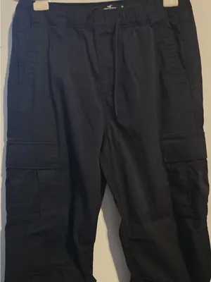 Hollister Wide-Leg Black Cargo Pants thumbnail 6