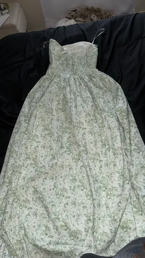 Green floral maxi dress thumbnail 3