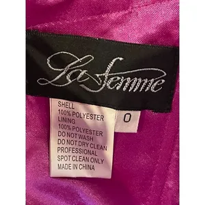 La Femme Purple Magenta Strapless‎ Rhinestone Sweetheart Neck Gown Size 0 thumbnail 10