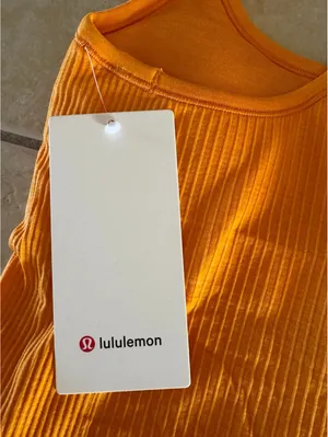 Lululemon Ebb To Street Tank Padded Citrus Sizzle Tone Size 6 NWT thumbnail 3