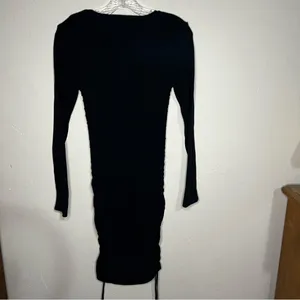 Lioness Black Easy‎ Village Long Sleeve Cinched Sides Sweater Dress thumbnail 10
