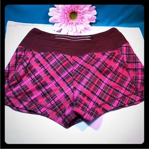 Athleta Stability Running Athletic Shorts: Plaid small‎ thumbnail 3