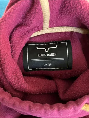 Kimes Ranch Women's Two Scoops Hoodie Women’s Sz L Red Berry Cowl Neck Logo thumbnail 6