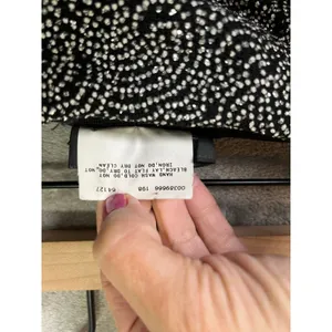 Vintage Y2k Strapless Asymmetrical Midi Dress Black White Ruched‎ Glitter Medium thumbnail 7