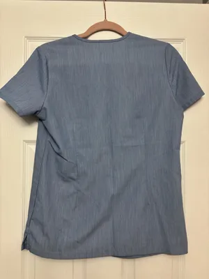 Blue FIGS Scrub Top One-Pocket thumbnail 2
