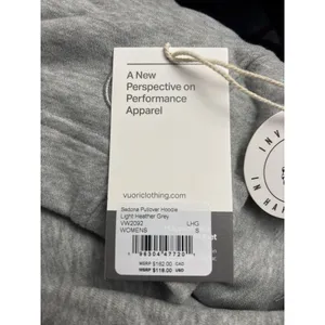 Vuori Women’s Sedona Crop Hoodie Light Heather Grey Size Small New w/tag $118 thumbnail 4