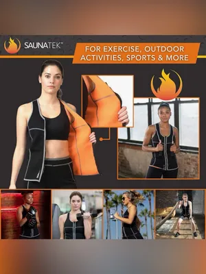 Saunatek Sauna Sweat Suit Vest for Exercise and Heat Training women’s medium thumbnail 11