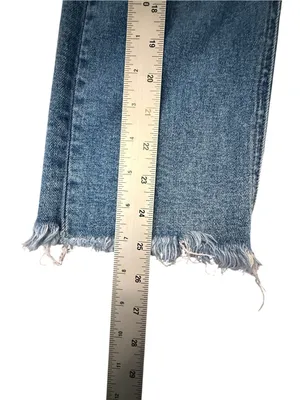 Vervet High Rise Straight Jeans Distressed Knee Raw Hem Women’s Size 26 thumbnail 11