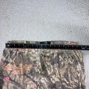 Mossy Oak Cargo Pants Women Medium Camo‎ Break-Up Pink Logo Drawstring Hem thumbnail 4