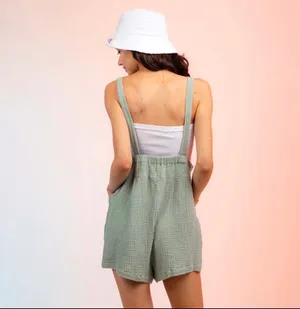 Sage green gauze romper Size L thumbnail 2
