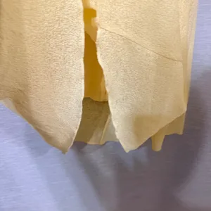Princess Polly Yellow Textured Midi Skirt High Waisted Side Ruched US 4 thumbnail 5