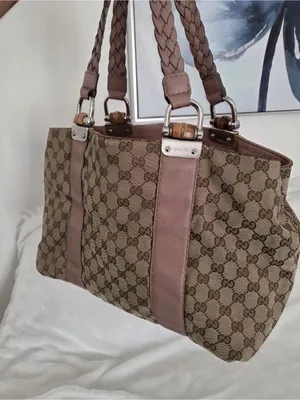 Gucci Monogram Medium Bamboo Bar Tote thumbnail 8