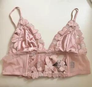 Victoria's Secret satin bralette floral embroidered thumbnail 1