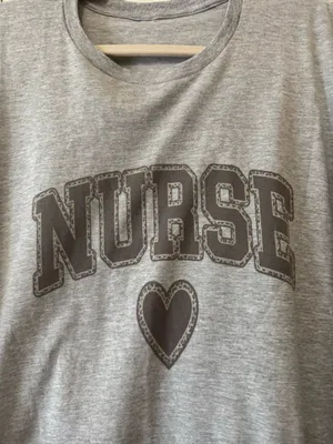 Gildan NWOT Leopard Nurse Tee XL thumbnail 2