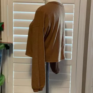 Belle Du Jour Tan Long Sleeve Sweatshirt thumbnail 4