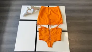 🍊 PrettyLittleThing Orange Corset Top & Mini Skirt Two-Piece Set | Size US 2 / XS ✨ thumbnail 15