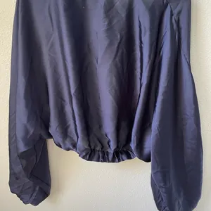 Free People blue satin blouse thumbnail 4