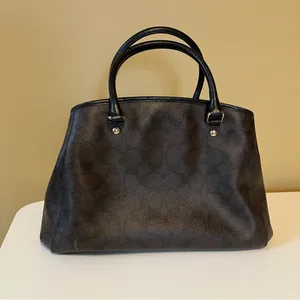 Coach Margot Carryall Signature in Black and Brown Logo thumbnail 5