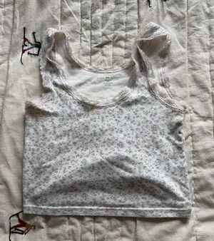 Brandy Melville Tank Crop Floral Top thumbnail 1