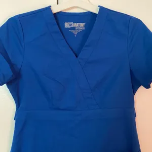 Grey’s Anatomy Professional Wear by BARCO Scrub Top Blue Small thumbnail 2
